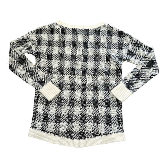 Express XS Long Sleeve Knit Plaid Sweater - Picture 5 of 8